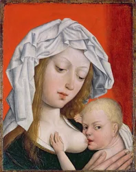 Madonna die het Christuskind voedt, laat 15e eeuw